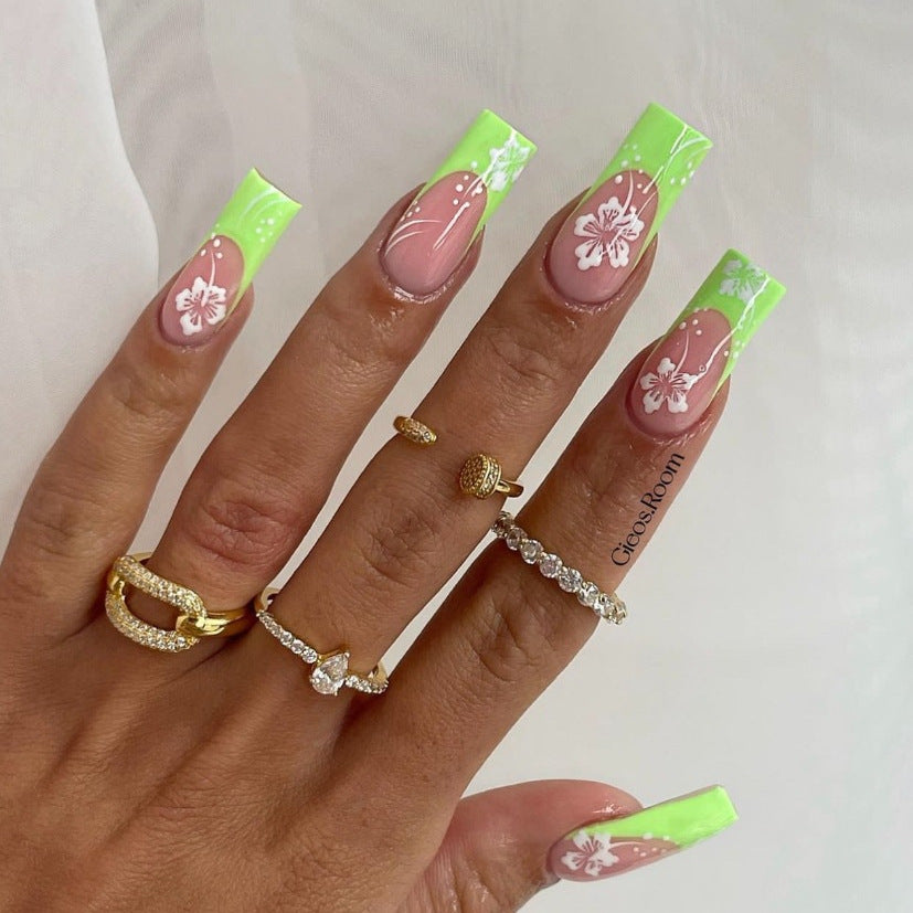 Floral Acrylic Nail Enhancements Kalsten 1789915564