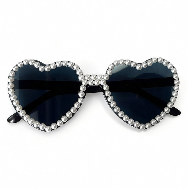 Heart-Shaped Pearl-Accent Sunglasses Kalsten