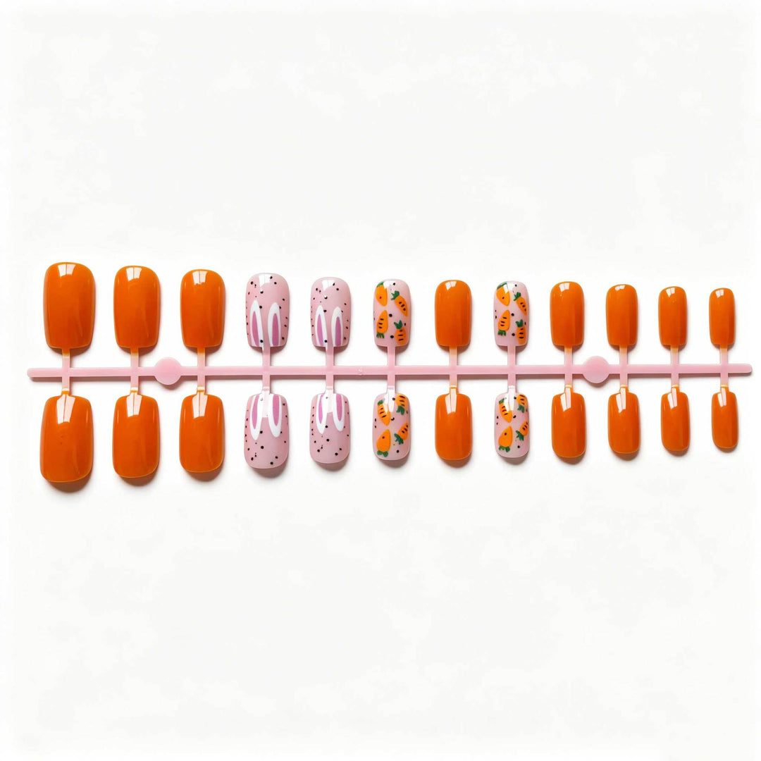 Creative Carrot-Themed Nail Art Set