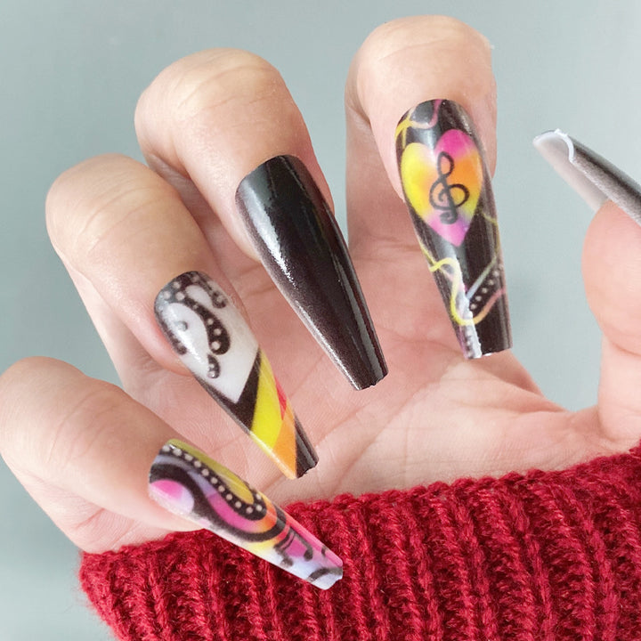 Artistic Music-Themed Nail Art Kalsten