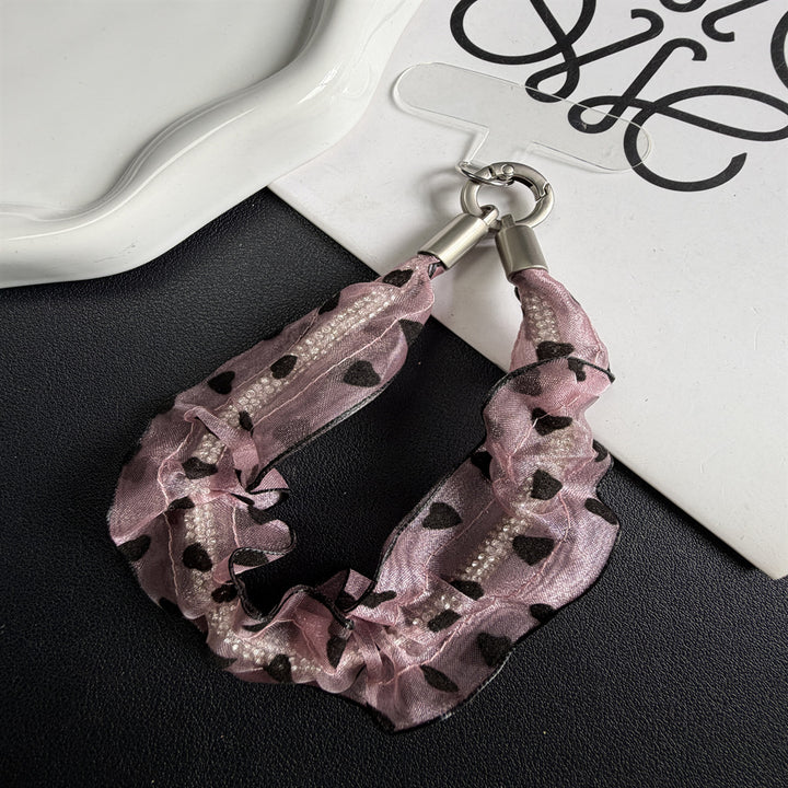 Heart-Patterned Hair Scrunchie Kalsten