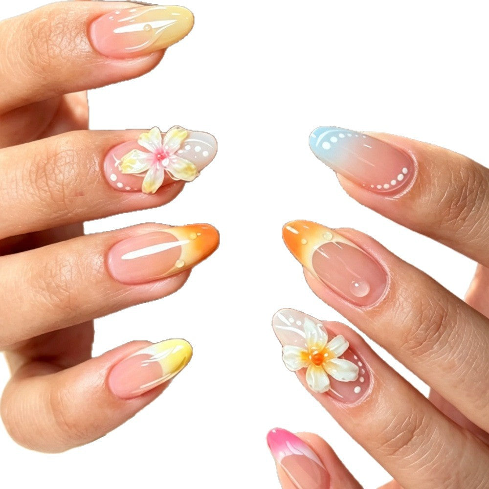 Floral and Ombre Press-On Nail Art Set Kalsten