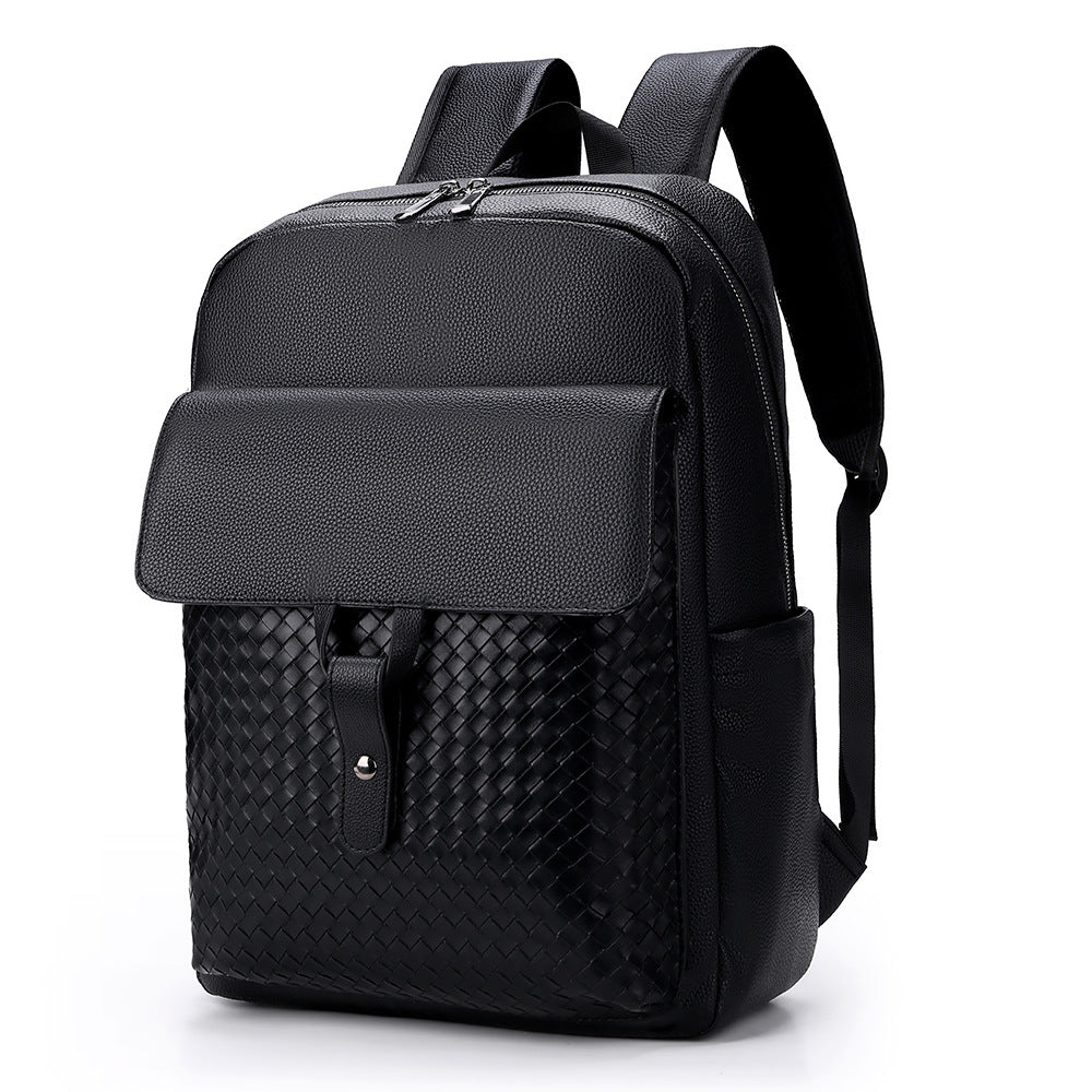 Elegant Textured Leather Backpack Kalsten