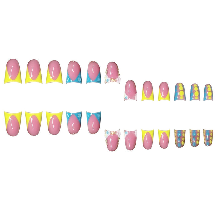 Decorative Press-On Nails with Rhinestone Accents Kalsten