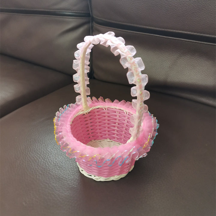 Girls Decorative Woven Easter Basket Kalsten