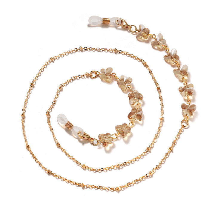 Floral-Embellished Eyewear Chain kalsten