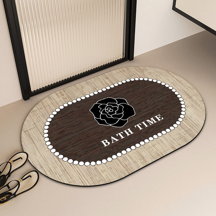 Floral-Printed Welcome Mat