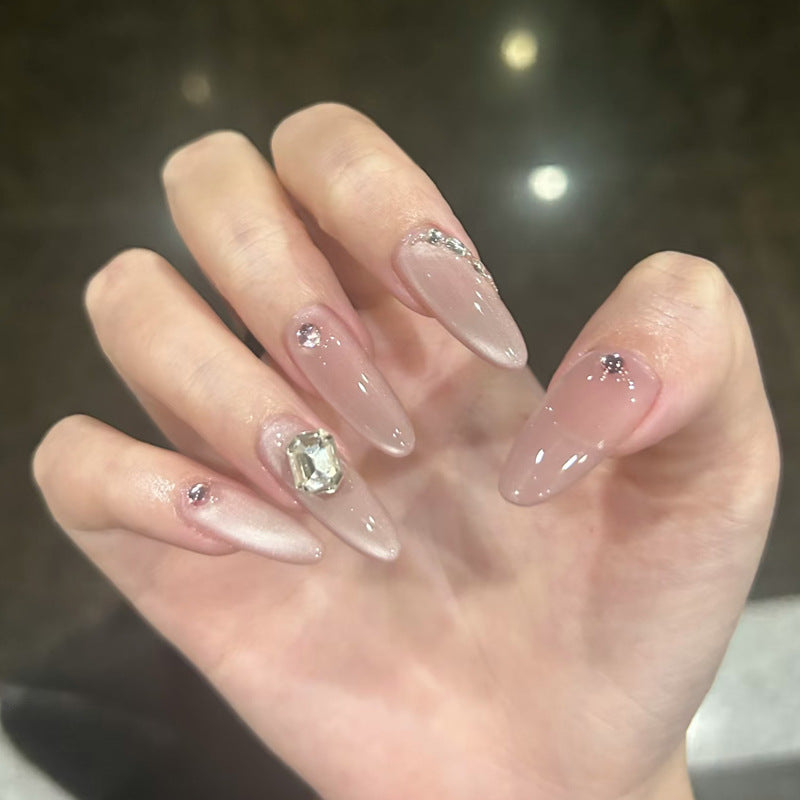 Elegant Stiletto Press-On Nail Art Set with Glittering Accents Kalsten