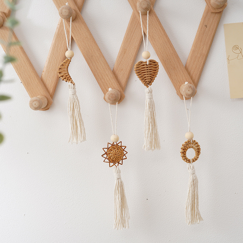Boho Chic Woven Heart Wall Hanging Kalsten