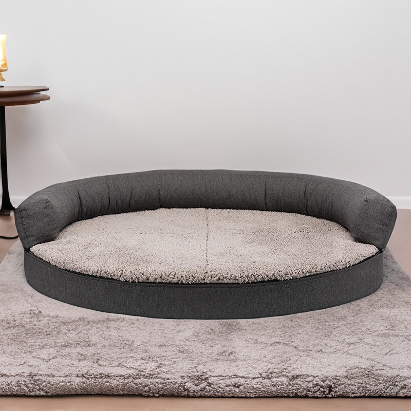 Cozy Round Memory Foam Dog Bed