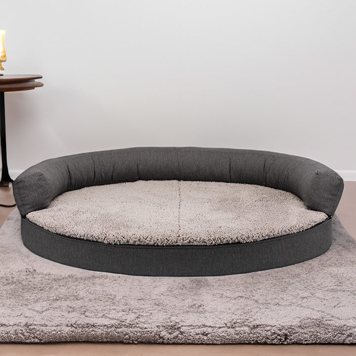 Cozy Round Memory Foam Dog Bed