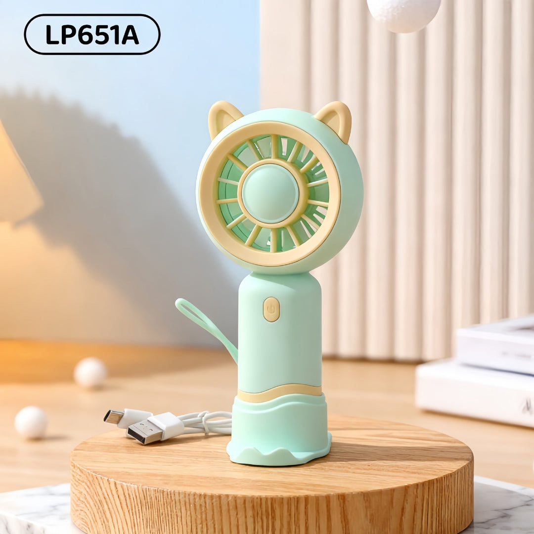 Ladies Portable Mini Handheld Fan with Cat Ears Kalsten
