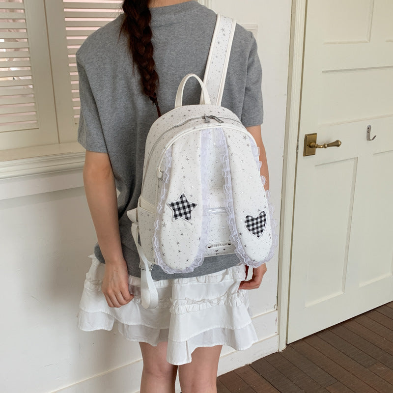 Playful Bunny Ear-Themed Backpack Kalsten