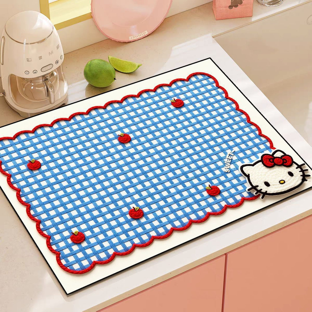 Playful Cartoon-Themed Kitchen Mat