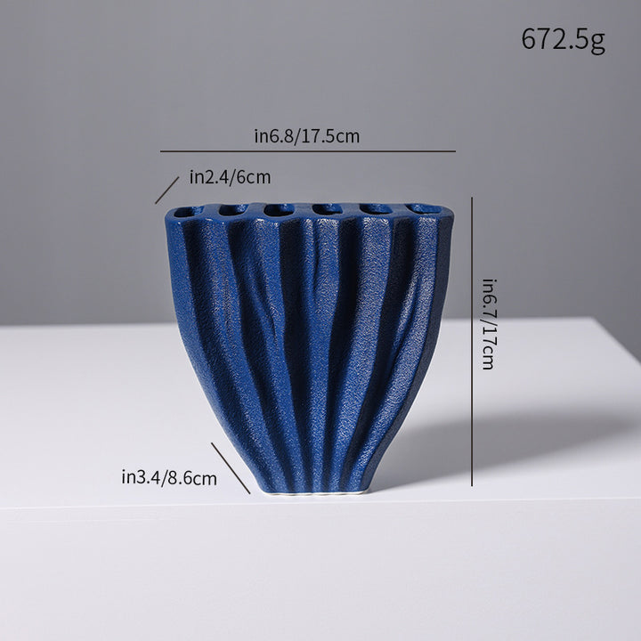 Sculptural Textured Ceramic Vase Kalsten