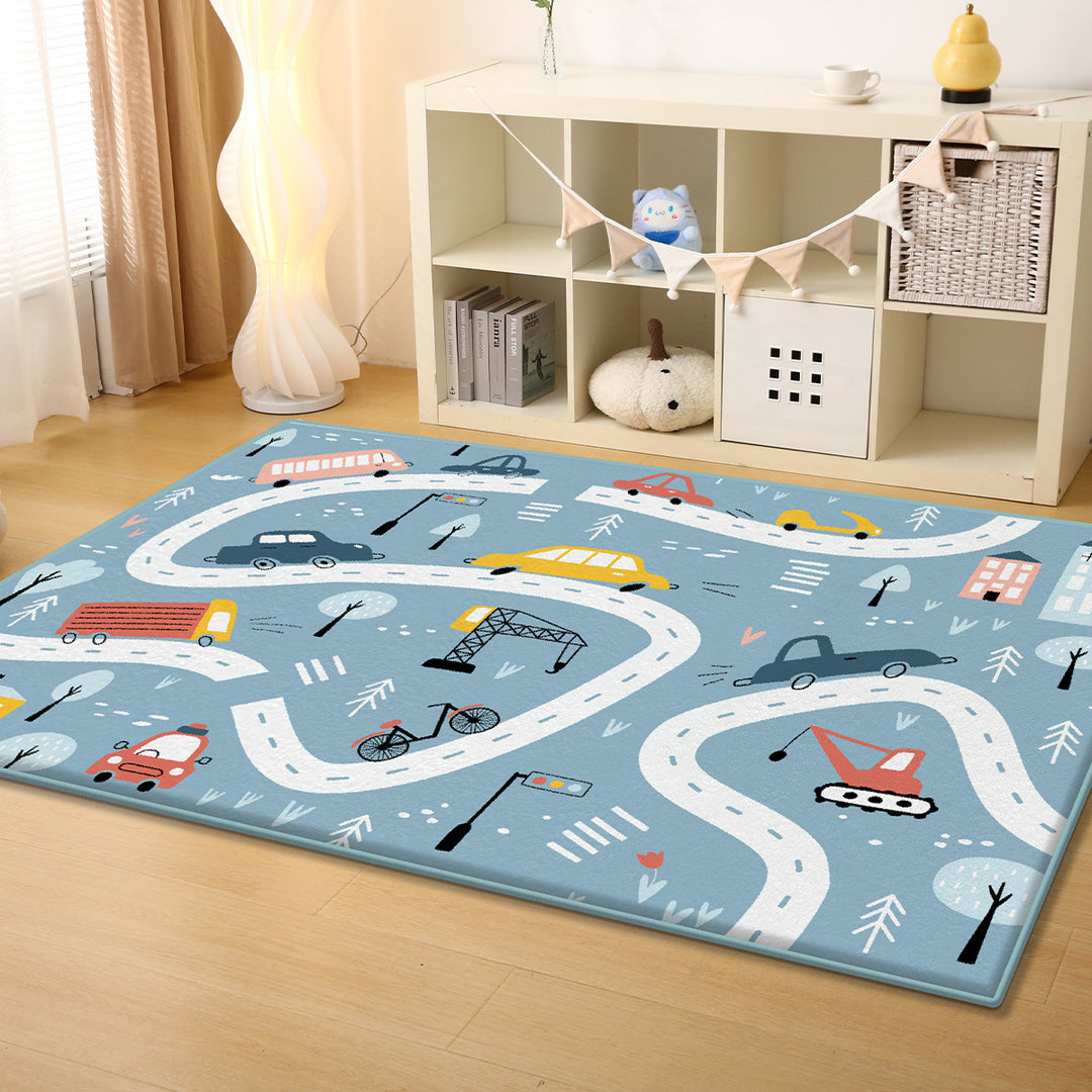 Playful Road-Themed Area Rug Kalsten