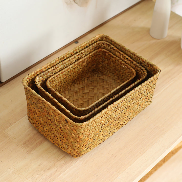 Unisex storage basket made of natural woven Kalsten
