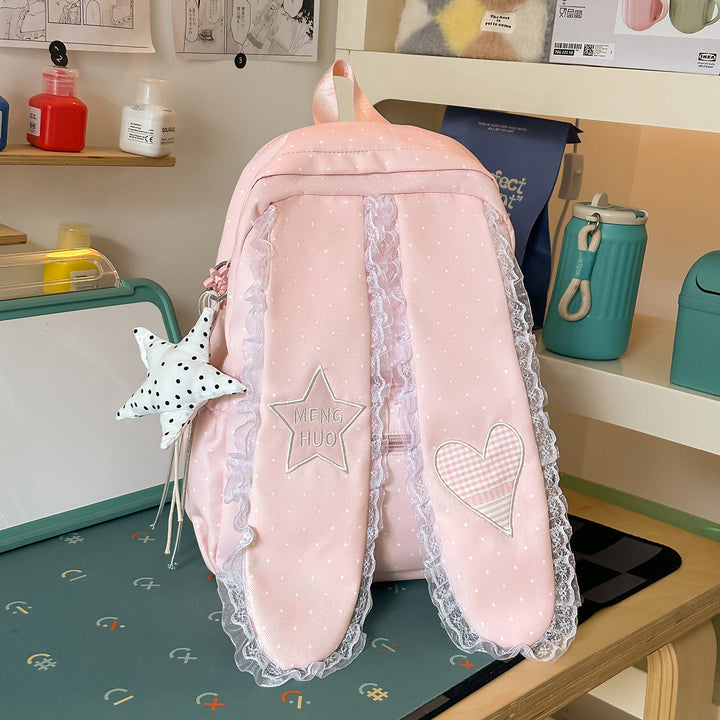 Cute Bunny-Ear Design Embellished Backpack Kalsten