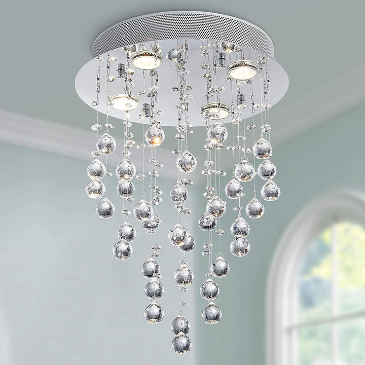 Crystal Raindrop Hanging Light Fixture