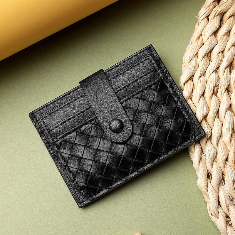 Premium Textured Leather Card Wallet