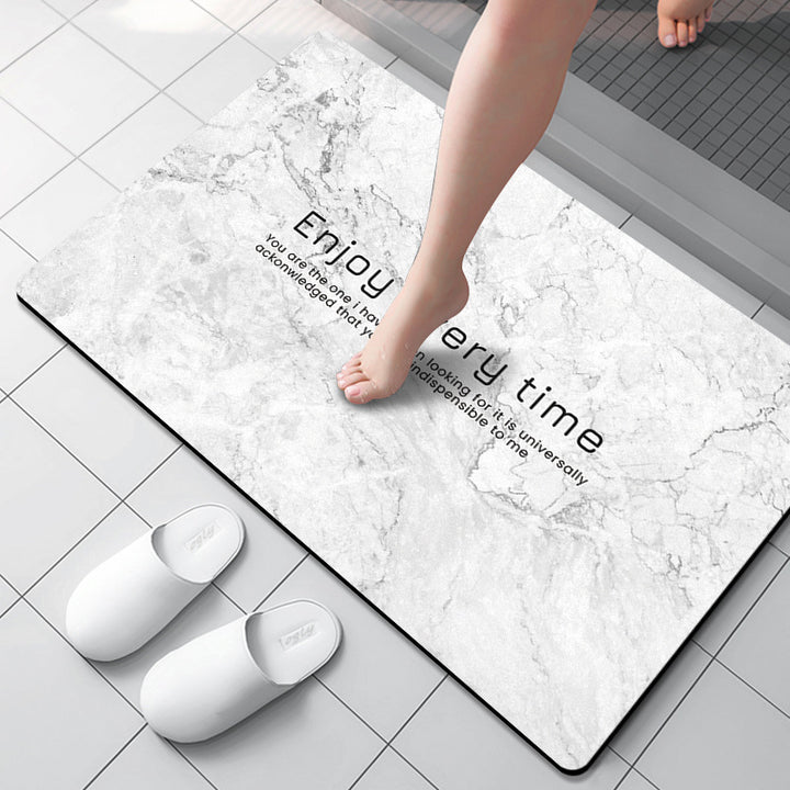 Marble Patterned Bath Mat