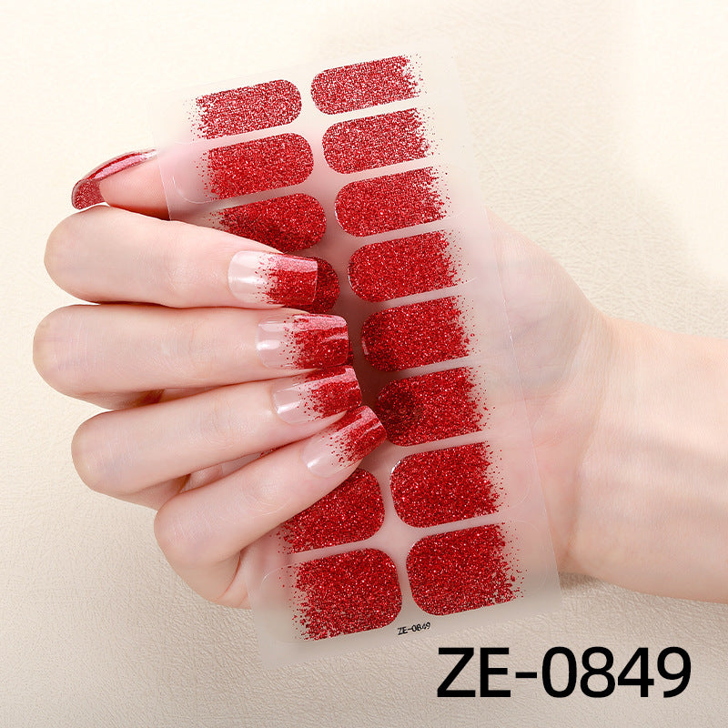 Shimmering Glitter Nail Strips