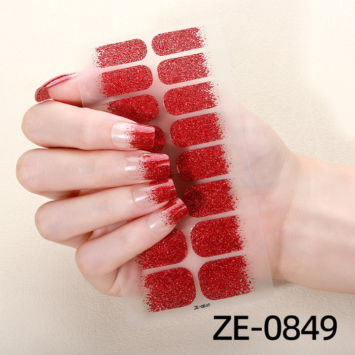 Shimmering Glitter Nail Strips