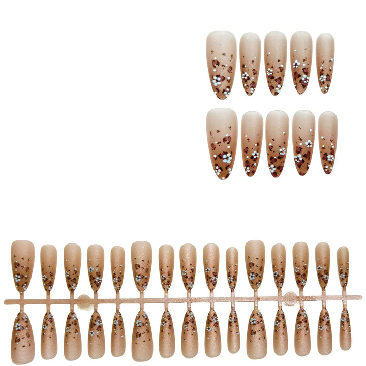 Elegant Floral-Embellished Press-On Nails