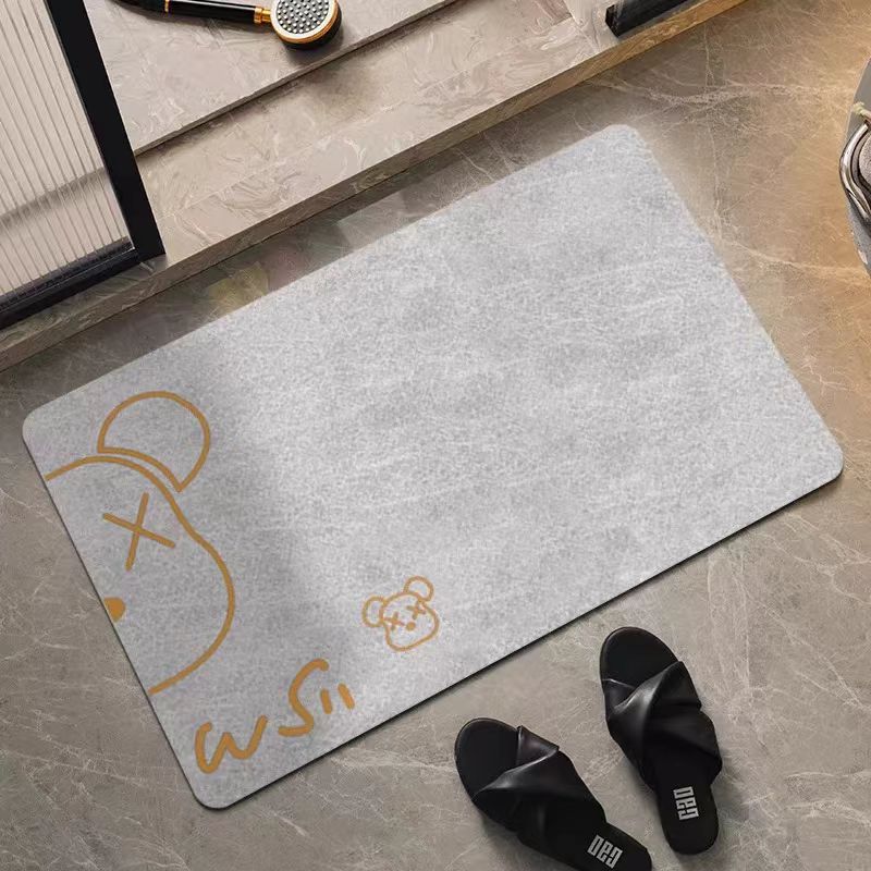 Playful Bear-Themed Bathroom Mat Kalsten