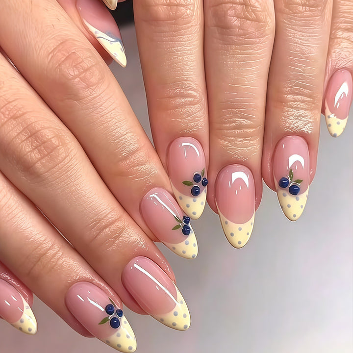 Decorative Floral Pointed Nail Tips Kalsten