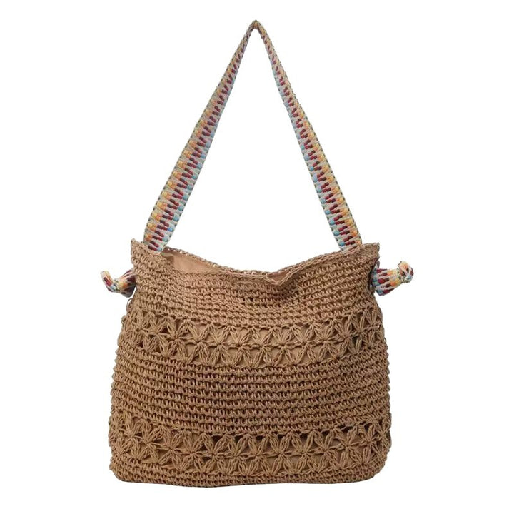 Handcrafted tote bag with colorful shoulder strap Kalsten