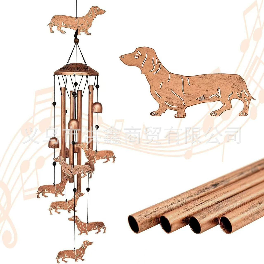 Decorative Wind Chime with Dachshund Design Kalsten