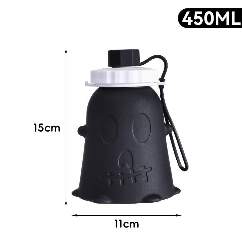 Unisex silicone drinking bottle with ghost design Kalsten