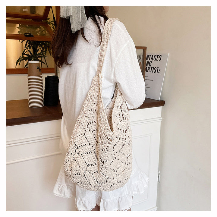 Floral Embellished Crochet Shoulder Bag Kalsten