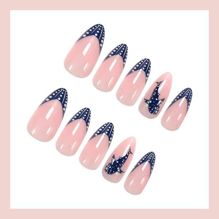 Artificial nail set with elegant design and creative decorations Kalsten