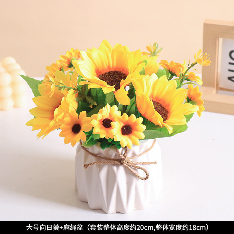 Home Decor Artificial Sunflower Arrangement