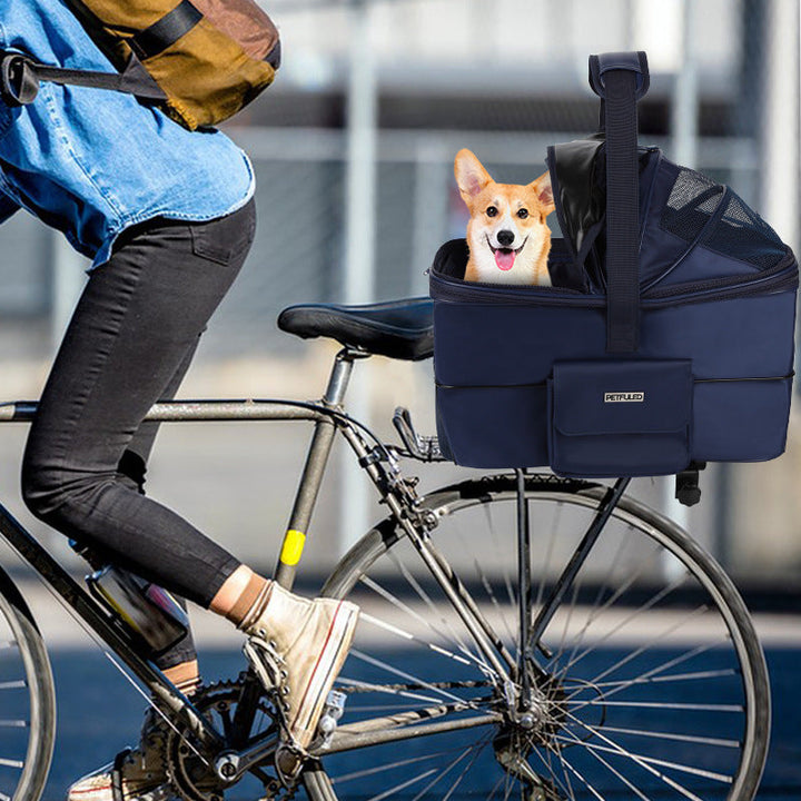 collapsible breathable pet carrier bag with reinforced base and padded handles Kalsten