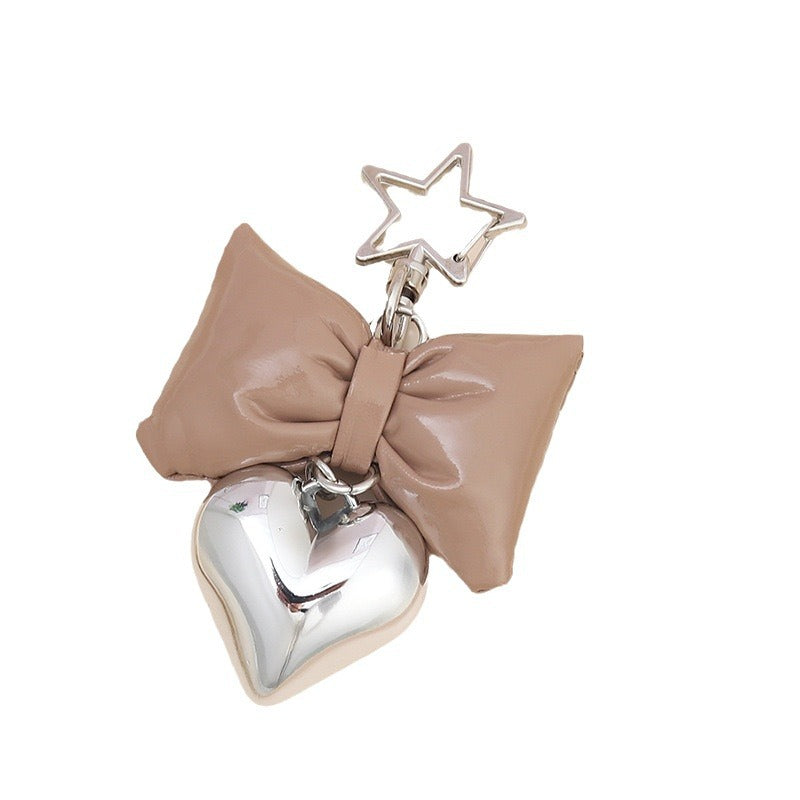 Cute Bow and Heart Keychain kalsten
