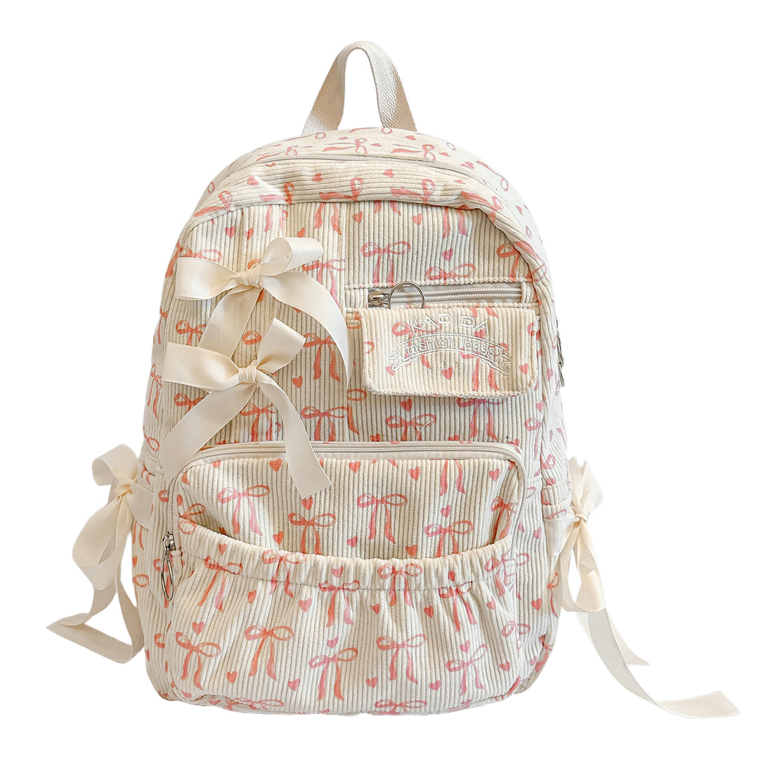 Stylish Ribbed Fabric Backpack Kalsten