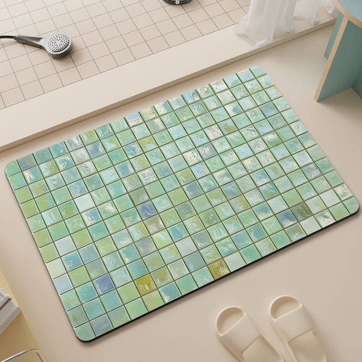 Luxurious Mosaic Design Bathroom Mat Kalsten