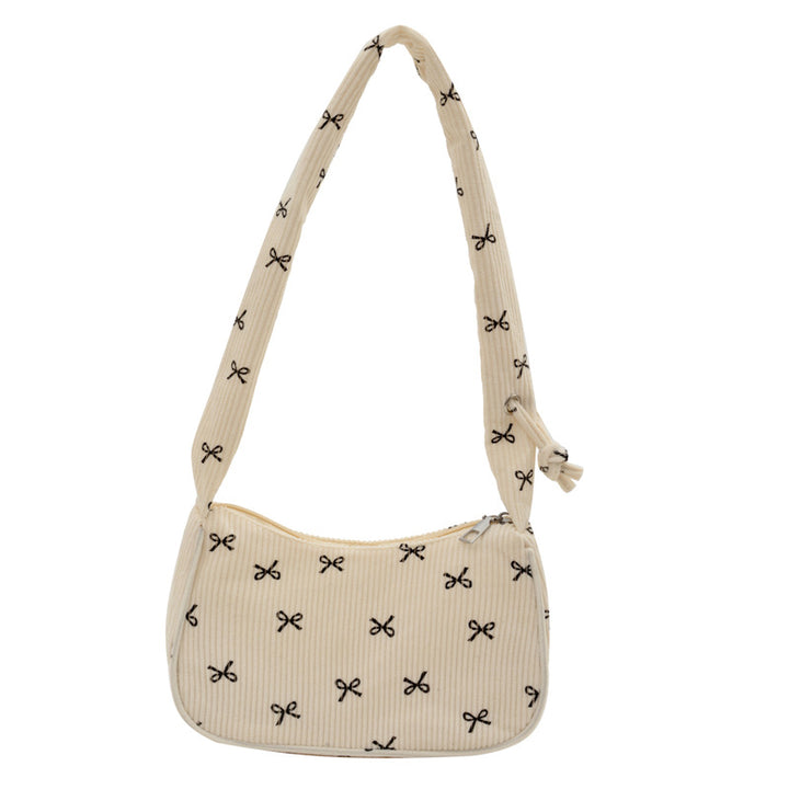 Stylish Mini Corduroy Crossbody Bag