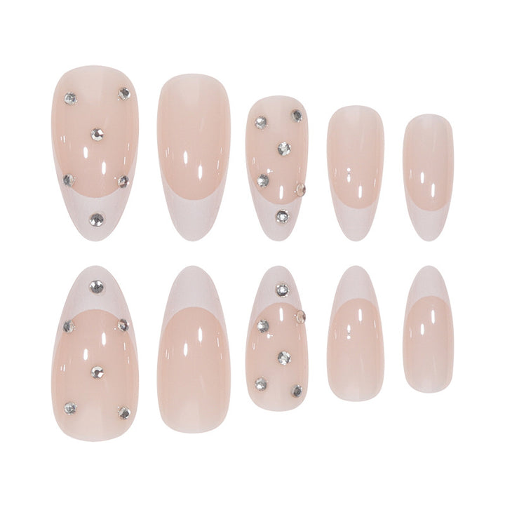 Elegant Stiletto Nail Extensions with Rhinestone Accents Kalsten
