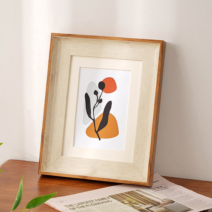 Artistic Framed Floral Print for Home Display