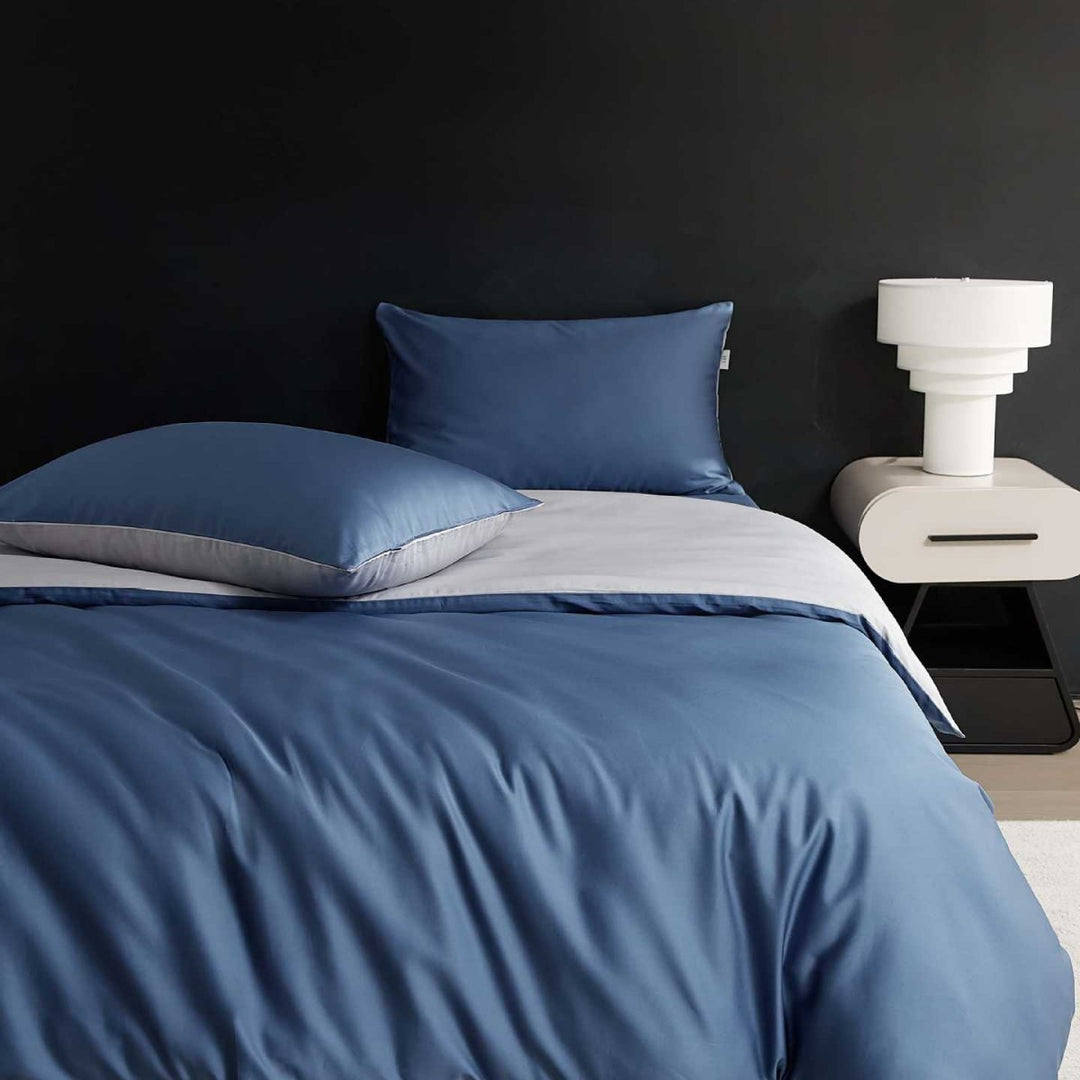 Reversible Premium Cotton Satin Bed Set with Silky Soft Finish