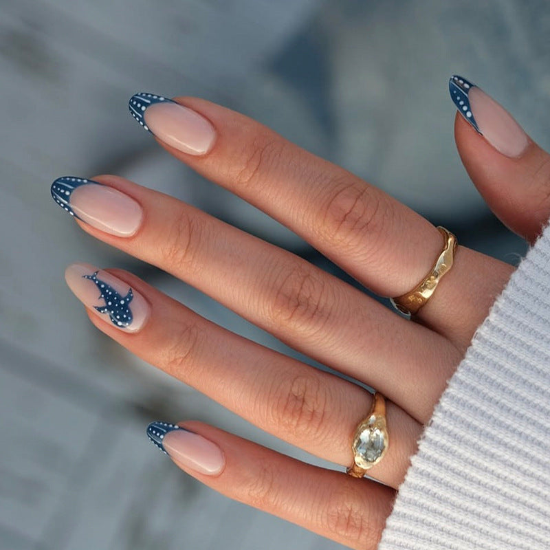Artificial nail set with elegant design and creative decorations Kalsten