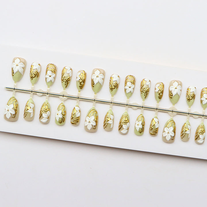Floral Acrylic Nail Art Set