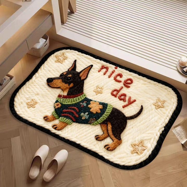 Decorative Dog-Themed Bath Rug Kalsten