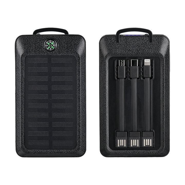 Portable power bank with integrated solar charging technology and multiple USB ports Kalsten