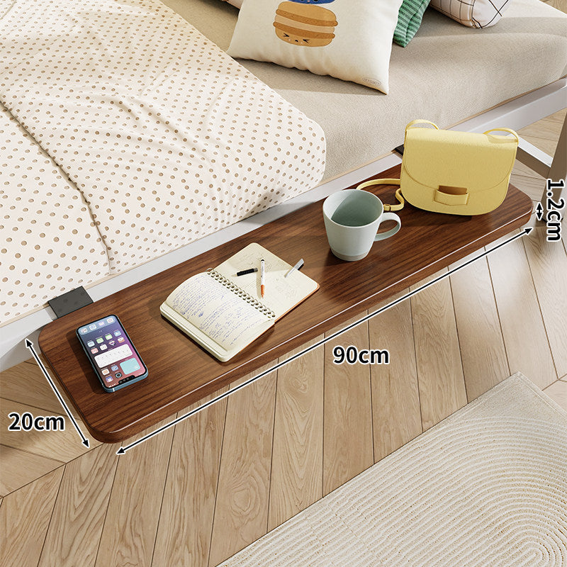 Clamp-On Floating Bedside Shelf with Bamboo Top and Slim Profile