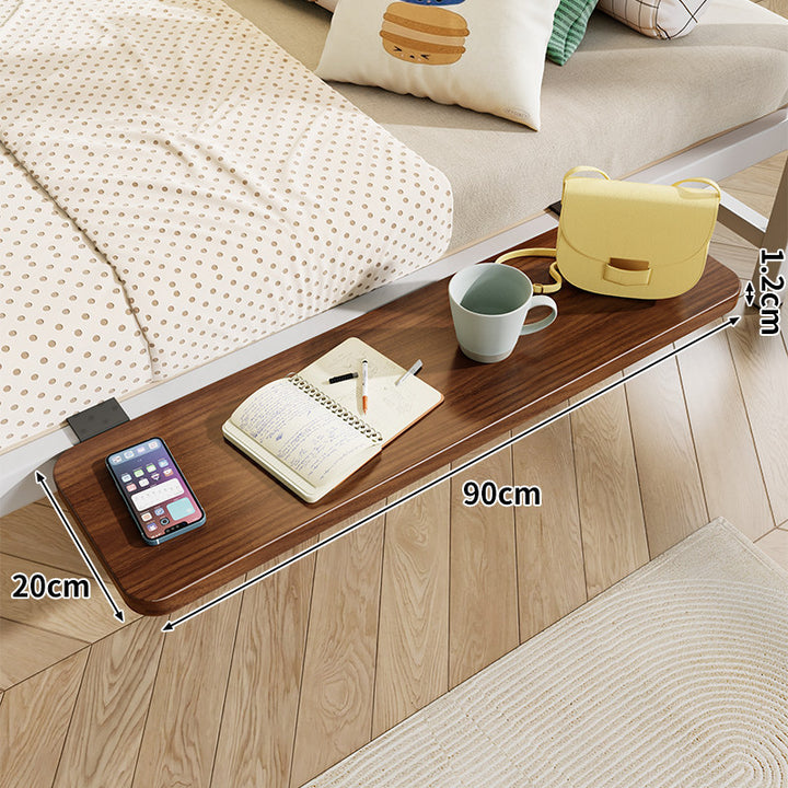 Clamp-On Floating Bedside Shelf with Bamboo Top and Slim Profile
